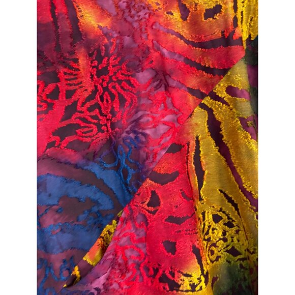 Creation Vibrant Abstract Womens Tunic Top size Large Stretch Artsy Lagenlook - Picture 10 of 15